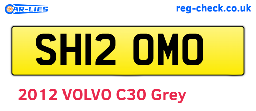 SH12OMO are the vehicle registration plates.