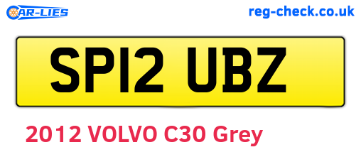 SP12UBZ are the vehicle registration plates.