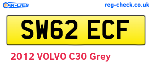 SW62ECF are the vehicle registration plates.
