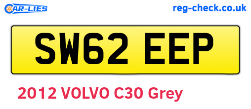 SW62EEP are the vehicle registration plates.
