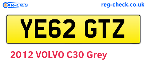 YE62GTZ are the vehicle registration plates.