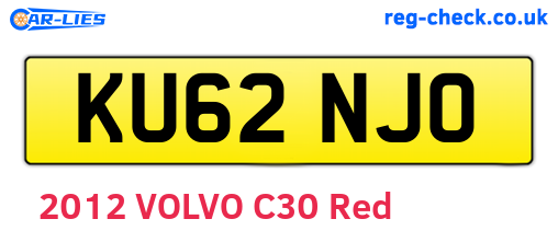 KU62NJO are the vehicle registration plates.