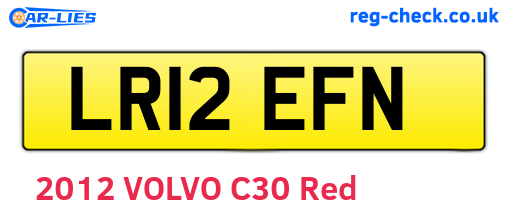 LR12EFN are the vehicle registration plates.