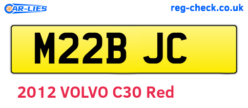 M22BJC are the vehicle registration plates.