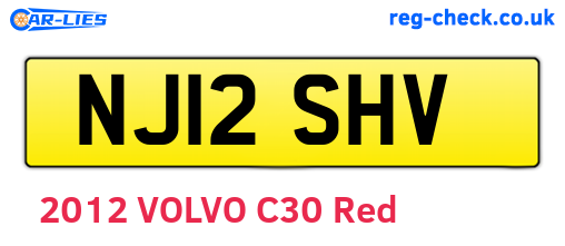 NJ12SHV are the vehicle registration plates.