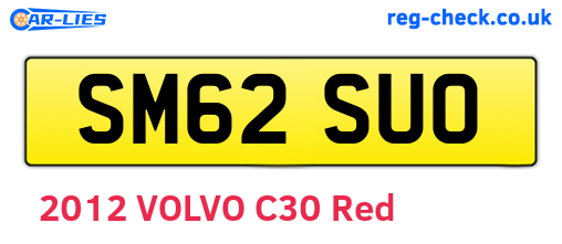 SM62SUO are the vehicle registration plates.