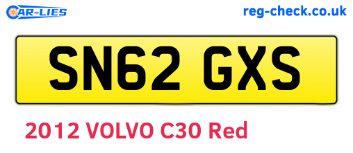 SN62GXS are the vehicle registration plates.