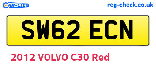 SW62ECN are the vehicle registration plates.