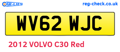 WV62WJC are the vehicle registration plates.