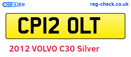 CP12OLT are the vehicle registration plates.