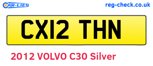 CX12THN are the vehicle registration plates.