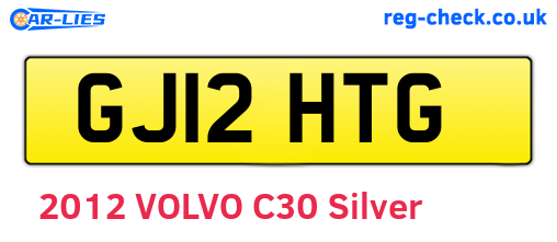 GJ12HTG are the vehicle registration plates.