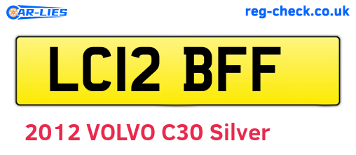 LC12BFF are the vehicle registration plates.