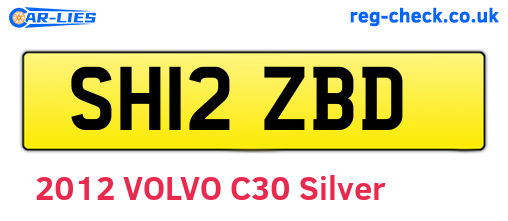 SH12ZBD are the vehicle registration plates.