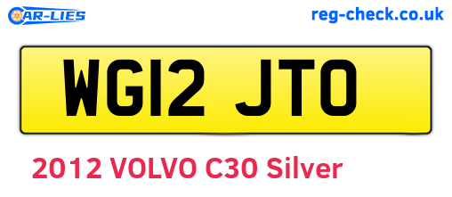 WG12JTO are the vehicle registration plates.
