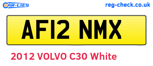 AF12NMX are the vehicle registration plates.