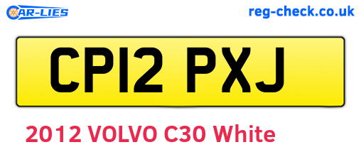 CP12PXJ are the vehicle registration plates.