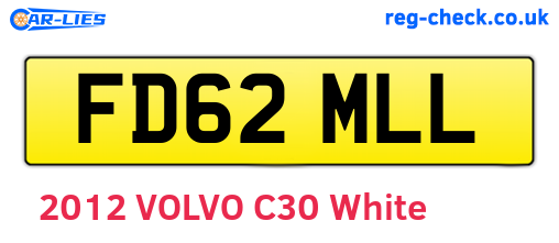 FD62MLL are the vehicle registration plates.