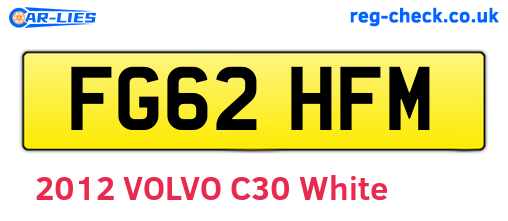 FG62HFM are the vehicle registration plates.