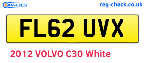 FL62UVX are the vehicle registration plates.