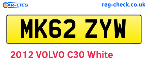 MK62ZYW are the vehicle registration plates.