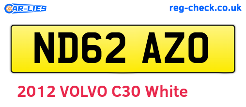 ND62AZO are the vehicle registration plates.