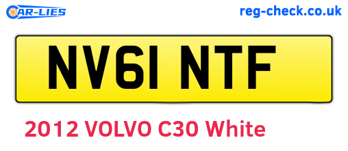 NV61NTF are the vehicle registration plates.