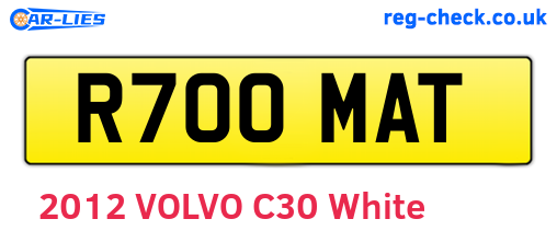 R700MAT are the vehicle registration plates.