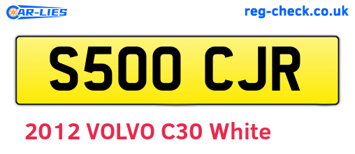 S500CJR are the vehicle registration plates.