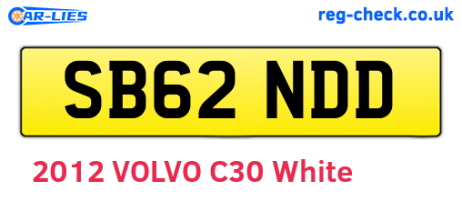 SB62NDD are the vehicle registration plates.