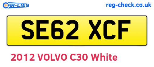 SE62XCF are the vehicle registration plates.