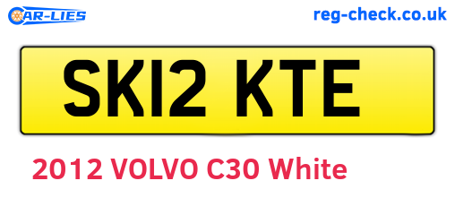 SK12KTE are the vehicle registration plates.