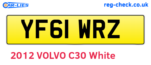 YF61WRZ are the vehicle registration plates.