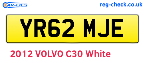 YR62MJE are the vehicle registration plates.