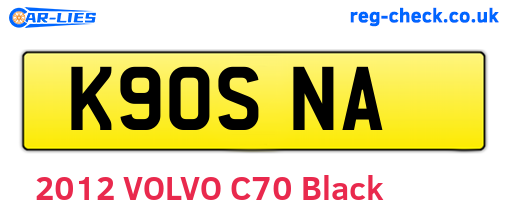 K90SNA are the vehicle registration plates.