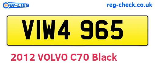 VIW4965 are the vehicle registration plates.