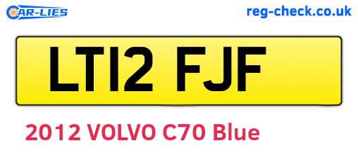LT12FJF are the vehicle registration plates.