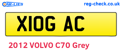X10GAC are the vehicle registration plates.