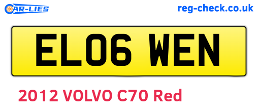 EL06WEN are the vehicle registration plates.