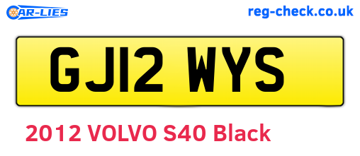 GJ12WYS are the vehicle registration plates.