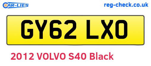 GY62LXO are the vehicle registration plates.