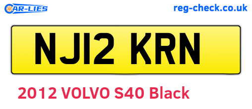 NJ12KRN are the vehicle registration plates.