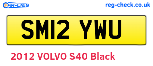 SM12YWU are the vehicle registration plates.