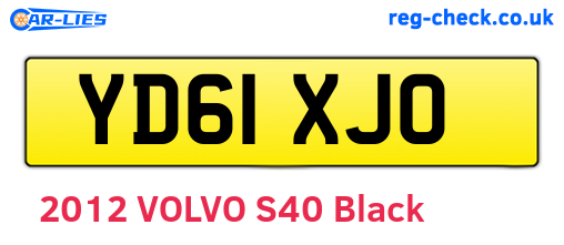 YD61XJO are the vehicle registration plates.