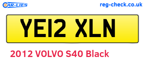 YE12XLN are the vehicle registration plates.