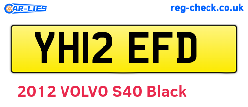 YH12EFD are the vehicle registration plates.