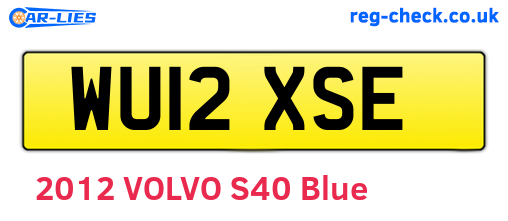 WU12XSE are the vehicle registration plates.