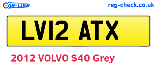 LV12ATX are the vehicle registration plates.