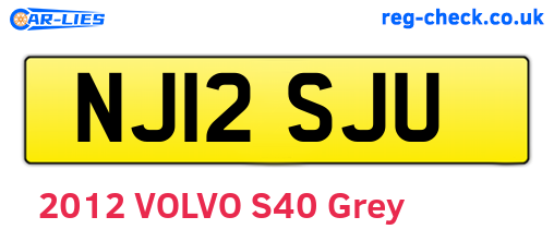 NJ12SJU are the vehicle registration plates.