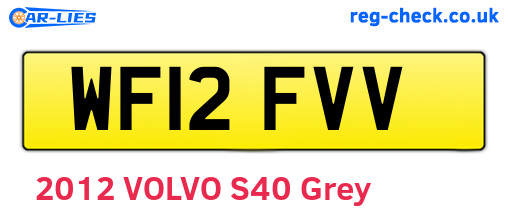 WF12FVV are the vehicle registration plates.